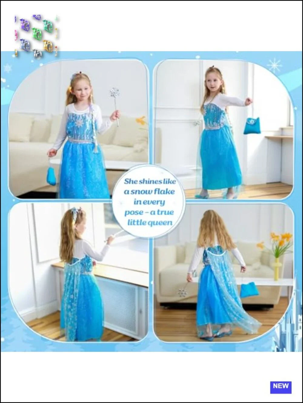 Light Up Princess Dress with Cape for Girls 3-10